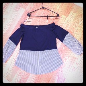 Neiman Marcus off the shoulder shirt